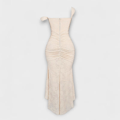 Renske - Lang Kjole med Elegante og Raffinerede Korset