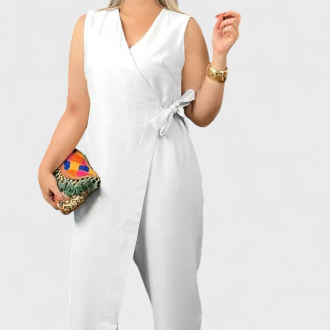 Inès - Elegant jumpsuit med V-udskæring