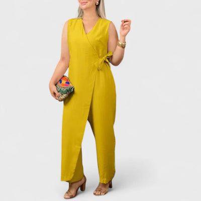 Inès - Elegant jumpsuit med V-udskæring