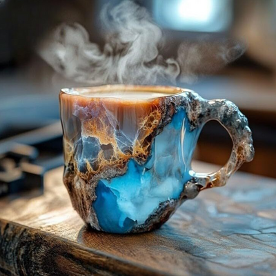 CrystalMug - Mineral Krystal Kaffe Kopper